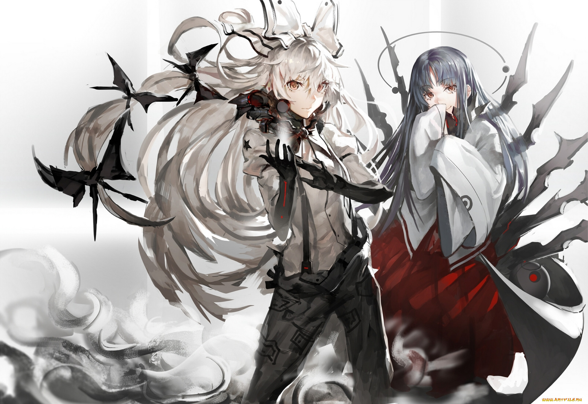 , touhou, , aituoku, twh, fujiwara, no, mokou, houraisan, kaguya, , , 